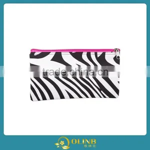 Zebra Hot Pink Cosmetic Makeup Bag Small thumbnail-1