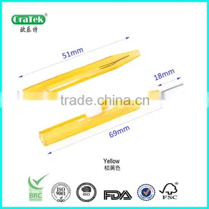 Hand Push Interdental Cleaning Brush With Button thumbnail-4