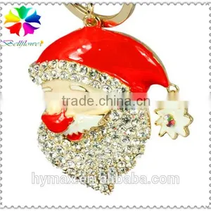 3D Father Christmas Metal Custom Keychain thumbnail-1
