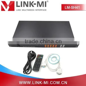 LINK-MI LM-SH41 High Performance 4 Digital/Analog Video HDMI/VGA/CVBS to HDMI VGA 4x1 Video Wall Processor thumbnail-1