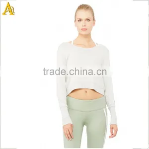 Custom Printing Women Blank Long Sleeve Plain Slim China t Shirt Factory thumbnail-1