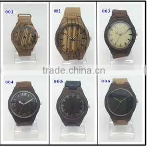 Genuine Leather Band Wooden Watch With Your Logo thumbnail-2