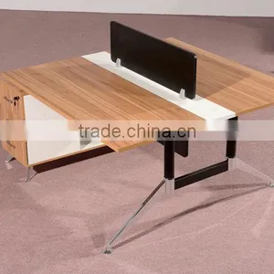HC-M010 Modern Walnut Color Wooden 2 Person Office Desk Wholesale thumbnail-1