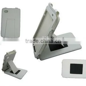PU Leather Case With Bracket For Samsung Tab P1000 Stand Function, White, Customers Logo, OEM thumbnail-1