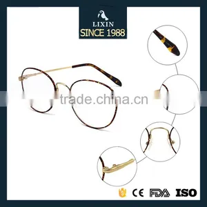 High Quality Retro Round Glasses Men Metal Eyeglasses Demi Color Prescription Lens Spectacle Optical Frames 307 thumbnail-4
