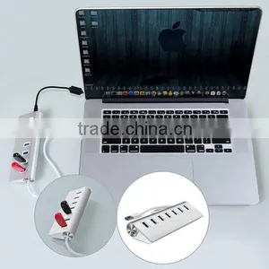High Speed Aluminium Casing Usb-c Hub,7 Port Type C Change to Usb 3.0 Hub for Macbook thumbnail-4