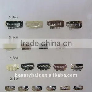 100pcs Black 2.8cm Hair Snap Wigs Clips for Machine Wefted/weaving Extensions Medium Professional Salon Accessories Brown Blonde thumbnail-5