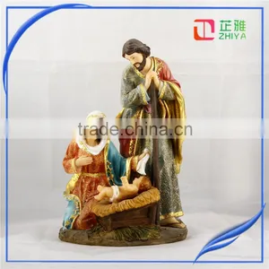 Factory Resin Religion Holy Family With Baby Jesus Polyresin Nativity Figurines thumbnail-1