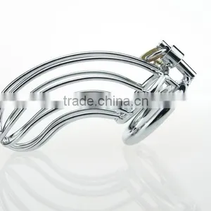 Girls Lock The Steel Anal Lock Penis Ring Sex Toy Chastity Cock Cage thumbnail-5