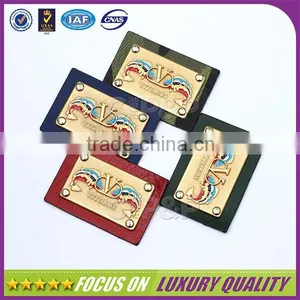 Two Fish Lifelike Looked Embossed Jeans Leather Patch for High End Clothing thumbnail-3