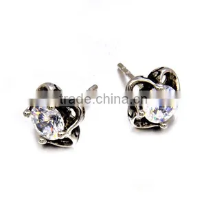 New Arrival New Style Customzed Earrings Fashion Big cz Stud Earrings thumbnail-3