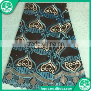 New Arrivals Tulle Lace Fabric African French Net 2016 Embroidered Tulle African French Lace With Beads thumbnail-1