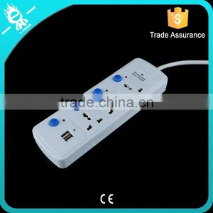 3 Way Universal Type Power Strip With Light Switch thumbnail-3