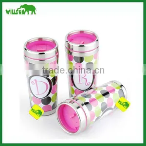 2016 New Design Double Wall Insulated Thermal Spill Proof Coffee Cup/ Travel Mug thumbnail-1