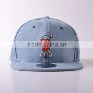 High Quality Custom Blank Flat Cap Wholesale Snapback Cap Cotton Hip Hop Cap thumbnail-1