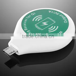 Compact Qi-Enabled Wireless Charging Adapter For Android Phones With Micro USB 5pin Connectors thumbnail-2