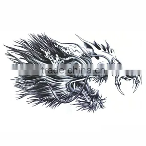 Dragon Tattoo Sticker for Chest Tattoo Black White Tattoo Sticker Amazon OEM Designs thumbnail-3