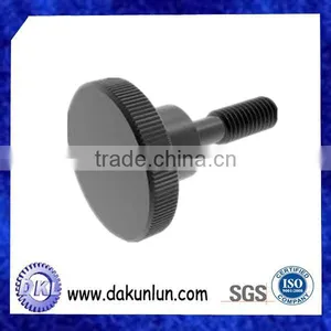 Precision Stainless Steel Black Oxided Flat Point Knurled Thumb Screw thumbnail-1