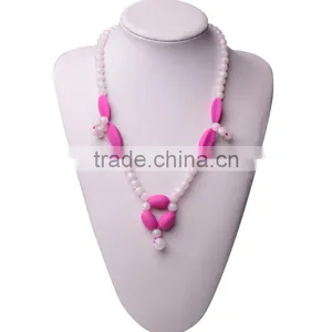 Kean BPA Free Saft Lovely Silicone Baby Beaded Necklace for Wholesale thumbnail-6