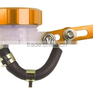 High Performance CNC Motorcycle Brake Tank Reservoir for Honda Yamaha Suzuki Kawasaki Aprilia BMW Ducati KTM Yellow thumbnail-1