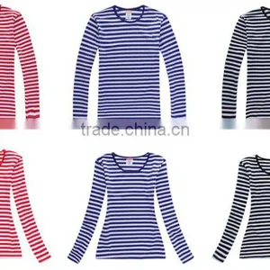2015 New Fashion Wholesale Black Yellow Red Blue and White Horizontal Striped Shirt Vertical Striped Men t Shirt thumbnail-6