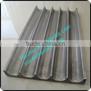 Aluminum Alloy Perforated 5 Grooves Teflon French Baking Pan/french Baguette Tray for Oven thumbnail-3