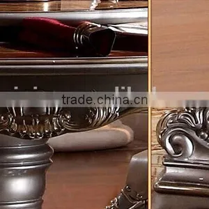 BISINI European Classic Dining Room Sets, Exquisite Carved Dining Table & Chairs Set, Round Dining Table and Chairs (BF01-ML017) thumbnail-3