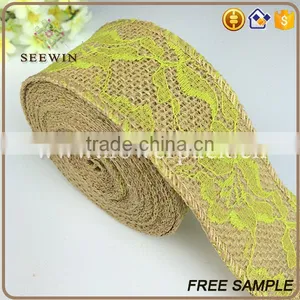 Royal Blue Chevron Burlap Ribbon for Wrapping thumbnail-5
