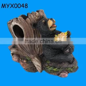 Black Bear and Beehive Tabletop Single Wine Bottle Holder thumbnail-1