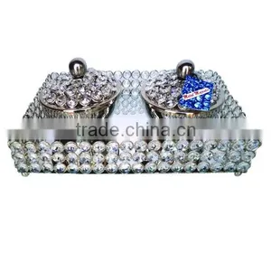 Food Grade Crystal Serving Bowl Set With Crystal Serving Tray, Crystal Fruit Bowl Set, Nuts Bowl Set With Lid thumbnail-1