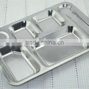 SS18/8 Stainless Steel Fast Food Tray/Mess Tray/Snack Tray,Winolaz thumbnail-1