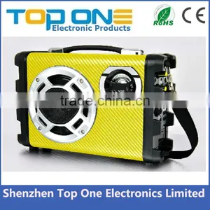 2016 New Hot Selling Handbag Wooden Portable Bluetooth Speaker With FM Radio and TF Card Support thumbnail-3