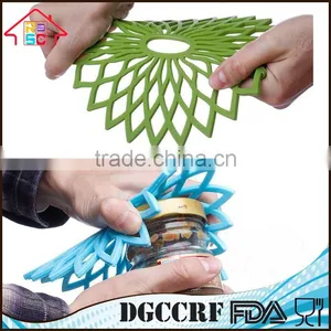 NBRSC Flexible Durable Non Slip Silicone Multi-Use Flower Trivet Pot Holder Mat Set of 3 thumbnail-3
