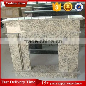 Cheap Tiger Yellow Granite Stone Fireplace Mantel For Home thumbnail-1