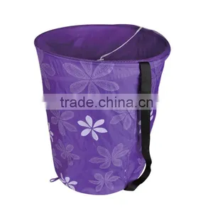 Folded and Collapsible Polyester Mesh 190T Large Laundry Basket thumbnail-1