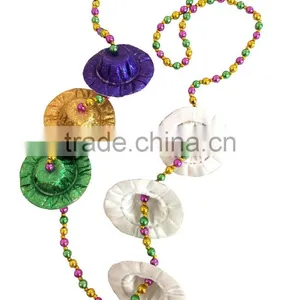 Mardi Gras/ Dionysia Promotional Hat Pendant With Beads Necklace thumbnail-2
