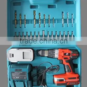 New 2014 Manufacturer China Wholesale Supplier 18V Li-ion Cordless Drill of Power Tool Sets Tool Box thumbnail-1