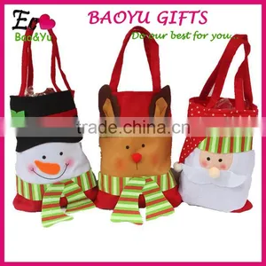 Top Quality Colorful Christmas Gift Bag Canvas Christmas Santa Sack In Stock thumbnail-1