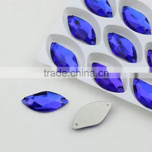 Flat Back Crystal Sew on Stone Glass Loose Pendant for Garment thumbnail-1