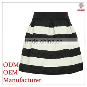 Plus Size Summer/casual Women One Piece Short Skirts With Contrast Color thumbnail-1
