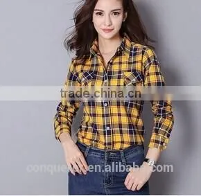 Latest Design 2015 Cotton Shirt Woman Dress WMST0012 thumbnail-1