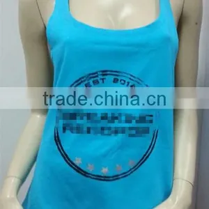 Chinese Factory 100% Cotton Women Fitwear Singlets thumbnail-1