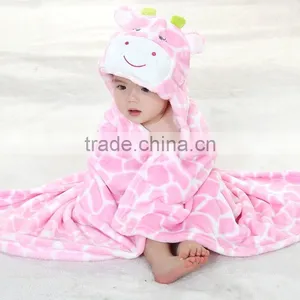 Wholesale Custom Plain Kids Hooded Poncho Towels thumbnail-3