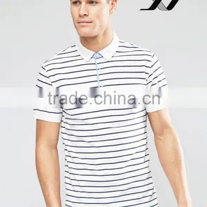 Stripped Polo t Shirt for Man in Fashinable Design thumbnail-1