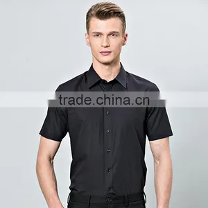 Wholesale Models Solid Color White Or Black Fancy Design Men Shirt thumbnail-3