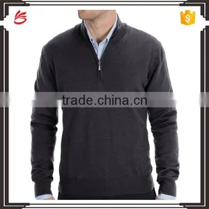 Mens Fashion Thick Sweater Stand Collar Knitting Plain Cashmere Pullover,Sweater thumbnail-3