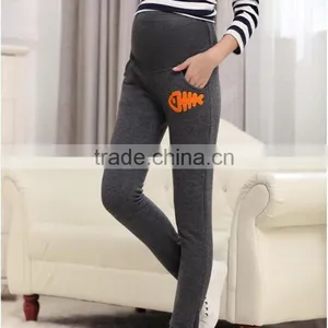 Pregnant Women Pants, High-waisted Pants, Cotton Thick Warm Leggings thumbnail-2