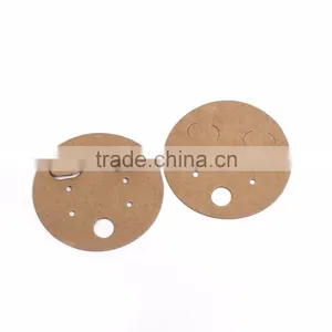 Paper Jewelry Display Card Round Brown 5cm(2") Dia., 1 Piece thumbnail-3