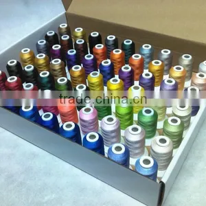 2015 Hot New 63 Brother Colors Series Machine Embroidery Thread 100% Polyester Thread ,500m*63 , 120d/2(40wt) , Free Shipping thumbnail-1