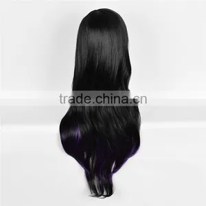 Factory Direct Sale Synthetic Wig Cosplay Very Long Black Hair Wig thumbnail-5